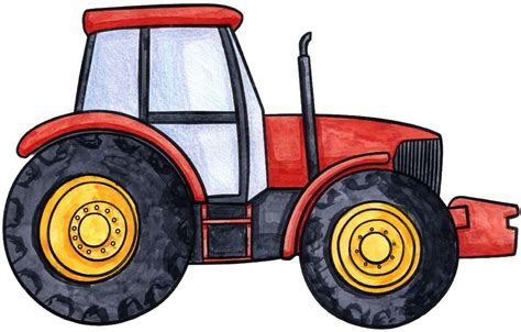 simple tractor drawing    clipartmag