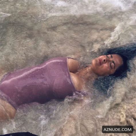 salma hayek puts on a busty display as she almost drowns underwater