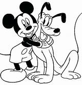 Mickey Coloring Pages Pluto Mouse Minnie Et Coloriage Printable Unique Color Getcolorings Kids Print Popular sketch template