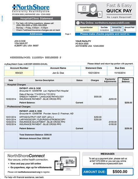 itemized bill template