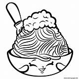 Coloring Pages Spaghetti Shopkins Shopkin Food Info Printable Print sketch template