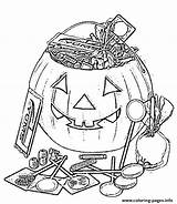 Halloween Coloring Pages Candy Pumpkin Kids Printable Popsugar Color Printables Cute Print Adults Drawing sketch template