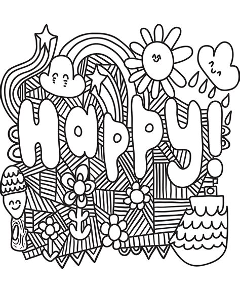 doodle art coloring pages  printable coloring pages  kids