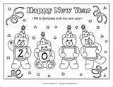 Coloring Years Pages Year Eve Sheets Teddy Bear Kids Printable Activities Crafts Puzzles Cute Colouring Happy Children Printables Holiday Bible sketch template