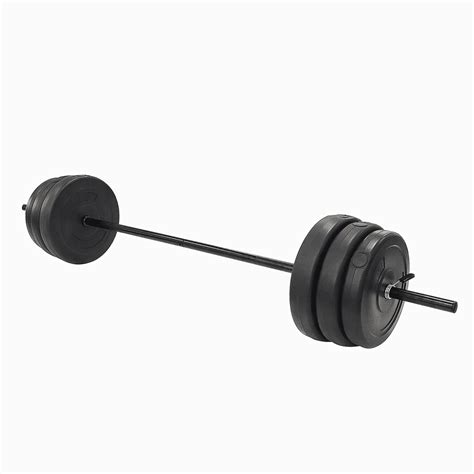 home gym steel barbell vinyl weight lifting set  pounds walmartcom