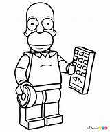 Lego Simpsons Homer Simpson Draw Webmaster автором обновлено July Drawdoo sketch template