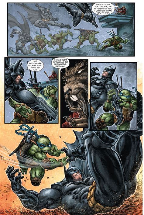 Batman Spars With Leonardo Comicnewbies