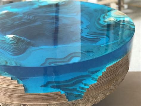 unique blue ocean abyss table epoxy resin table resin crafts resin art
