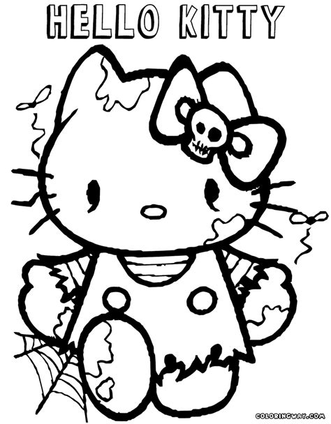 kitty halloween coloring pages coloring pages    print