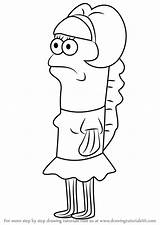 Spongebob Fish Nancy Suzy Squarepants Draw Drawing Step Cartoon sketch template