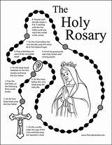 Rosary Pray Prayer Thecatholickid Saying Hail Blessed sketch template