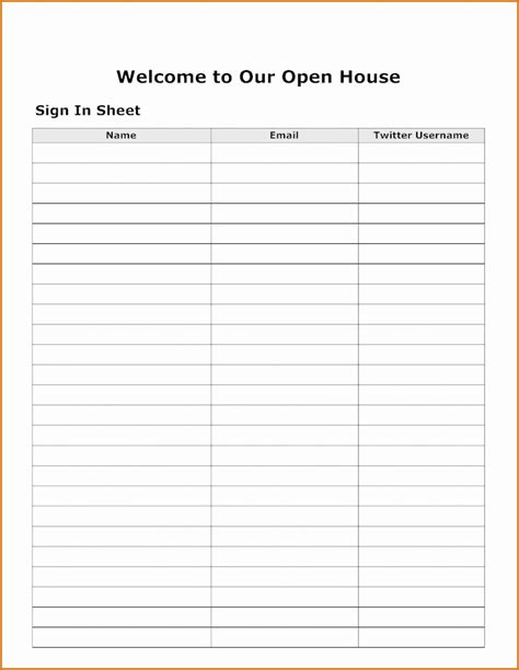 unique  open house sign  sheet xlstemplate  printable open