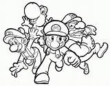 Coloring Pages Mario Luigi Print Colouring Super Library Clipart sketch template