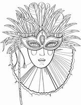 Mask Coloring Carnival Beautiful Pages Lady Printable Masks Gras Mardi sketch template