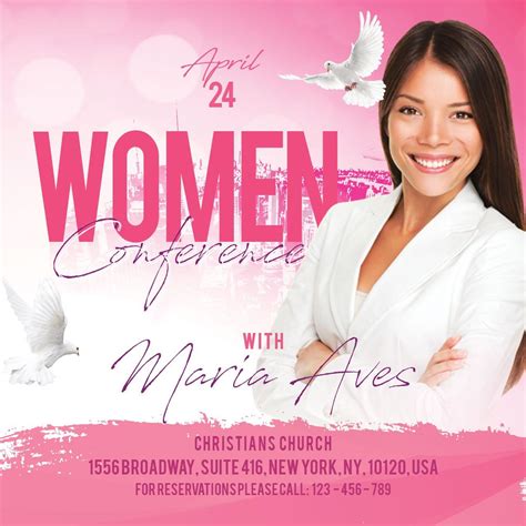 womens conference flyer template