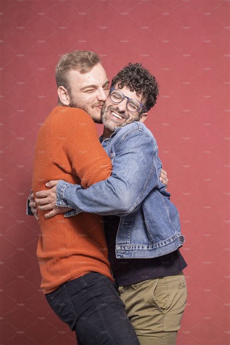 Cutest Cuddling Gay Couple Ever People Images ~ Creative Market