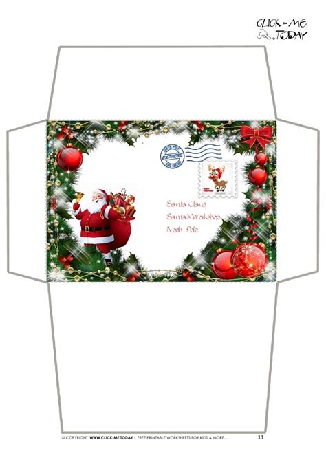 craft envelope letter  santa claus christmas decoration