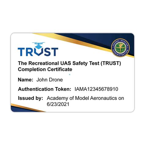 trust  recreational uas safety test completion card drone registration lupongovph