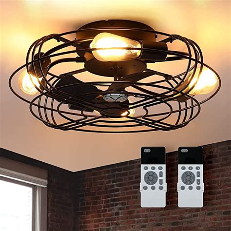 profile caged ceiling fan  lights