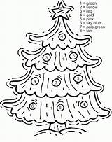 Color Christmas Coloring Number Numbers Pages Difficult Winter Print Sheets Tree Library Clipart Popular Colouring Kids Colors Coloringhome Adults sketch template