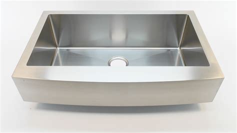 auric sinks  retro fit short apron farmhouse curved front single bowl sink premium  gauge