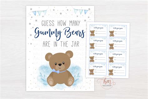 printable guess   gummy bears sign bearly wait baby etsy