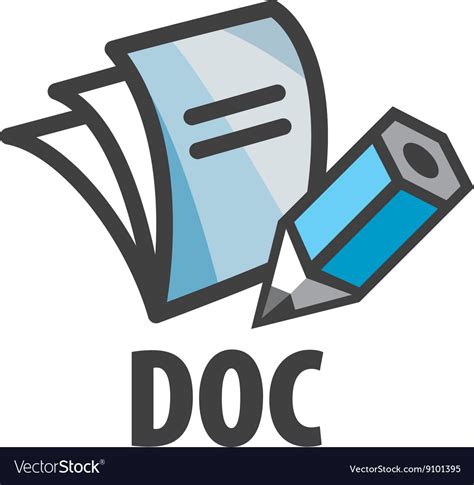 logo document royalty  vector image vectorstock