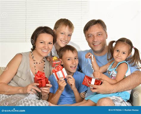 family celebrating  year stock photo image  pleasure happy