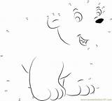 Bear Polar Dots Connect Dot Little Happy Worksheet sketch template