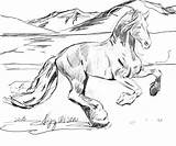 Coloring Horse Running Color Something Different sketch template