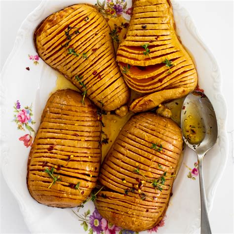 Hot Honey Hasselback Butternut Squash Simply Delicious