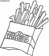 Fries Mewarna Chips Kentang Goreng Seluruh Pertandingan sketch template