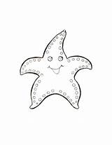 Sea Star Coloring Pages Color sketch template
