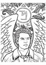 Supernatural Coloring Pages Castiel 5sos Book Color Printable Expression Arbour Grand Drawing Fangirl Quest Impala Drawings Sheets Books Designlooter Colouring sketch template