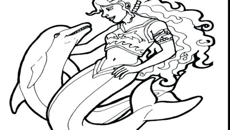 mermaid  dolphin coloring pages printable coloring book