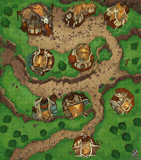 mountain village battle map  hassly  deviantart