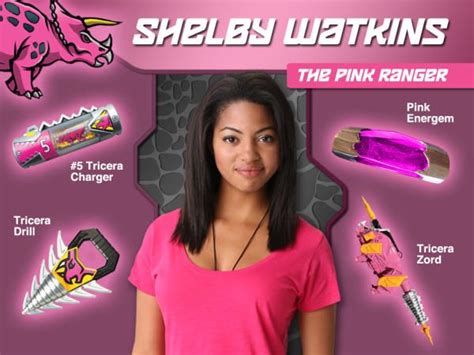 shelby watkins is the pink dino charge ranger power
