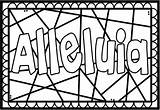 Alleluia sketch template