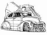 Coloring Pages Impala Lowrider Drawing Cadillac Low Rider Cars Getcolorings Getdrawings Car sketch template