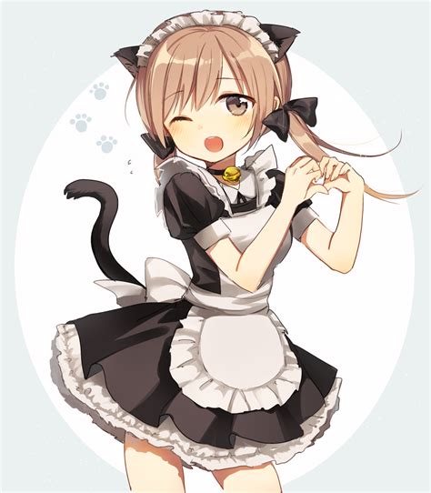 heart maid [original] cat girl neko girl anime maid