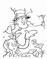 Hat Cat Coloring Pages Dr Seuss Printable Print Birthday Popular Birthdayprintable sketch template