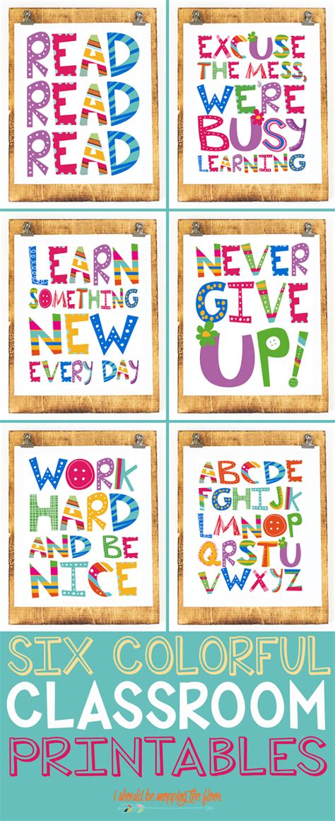 colorful classroom printables    mopping  floor