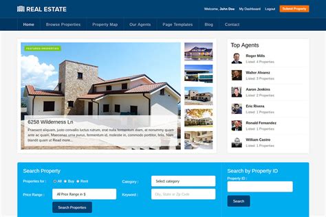 best real estate wordpress theme property listings