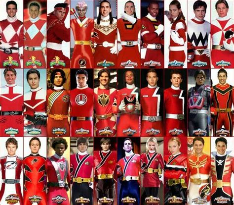 All The Red Rangers Red Rangers Pinterest