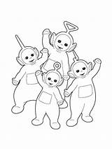Teletubbies Coloring Pages Printable Print Color Kids Recommended sketch template