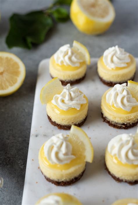 mini lemon cheesecakes  gingersnap crust flavor  moments