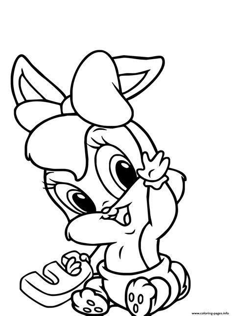 pretty baby looney tunes   coloring page printable