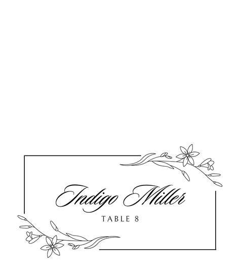 stylish place card template designs   event graphicold