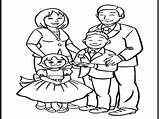 Family Drawing Happy Nuclear Draw Kids People Easy Drawings Paintingvalley Colors Getdrawings sketch template