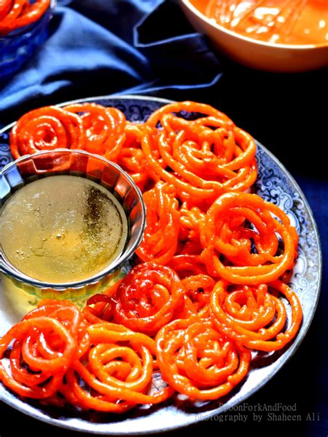 instant jalebi  pure ghee recipe spoon fork  food